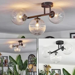 Lampes À Boules-hofstein Chehalis Plafonnier, Boule lumineuse Clair, 3 lumières