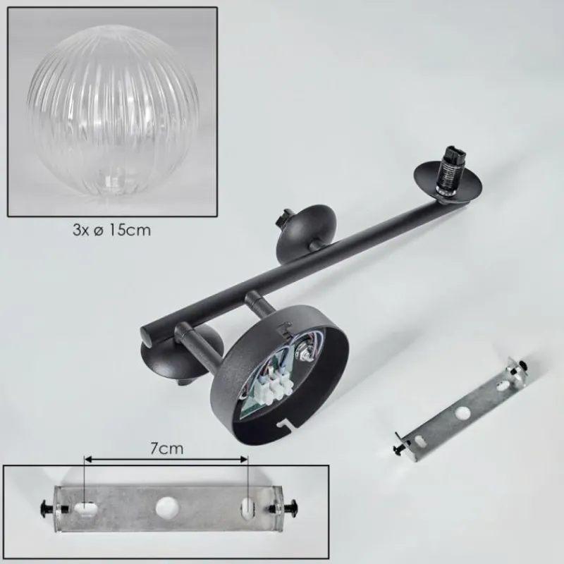 Lampes À Boules-hofstein Chehalis Plafonnier, Boule lumineuse Clair, 3 lumières