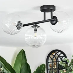 Lampes À Boules-hofstein Chehalis Plafonnier, Boule lumineuse Clair, 3 lumières