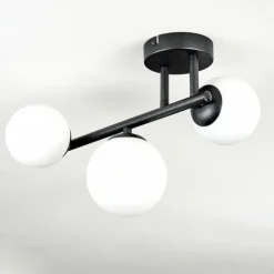 hofstein Chehalis Plafonnier, Boule lumineuse Blanc, 3 lumières