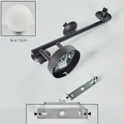 hofstein Chehalis Plafonnier, Boule lumineuse Blanc, 3 lumières