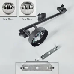 hofstein Chehalis Plafonnier, Boule lumineuse Fumé, 3 lumières