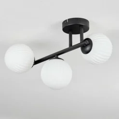 Lampes À Boules-hofstein Chehalis Plafonnier, Boule lumineuse Blanc, 3 lumières