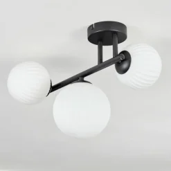 Lampes À Boules-hofstein Chehalis Plafonnier, Boule lumineuse Blanc, 3 lumières