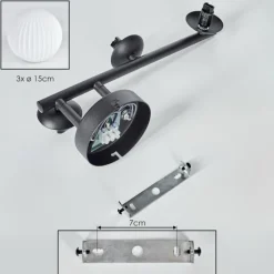 hofstein Chehalis Plafonnier, Boule lumineuse Blanc, 3 lumières