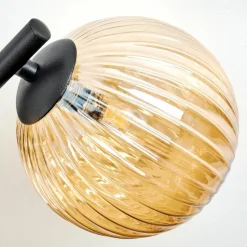 hofstein Chehalis Plafonnier, Boule lumineuse Ambre, 3 lumières