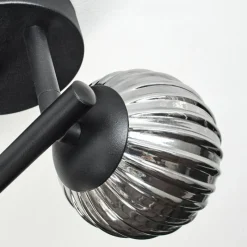 hofstein Chehalis Plafonnier, Boule lumineuse Fumé, 3 lumières