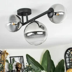 hofstein Chehalis Plafonnier, Boule lumineuse Clair, Fumé, 3 lumières