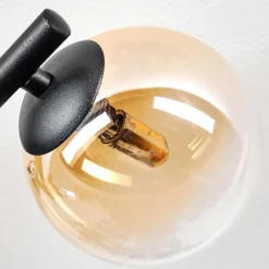 hofstein Chehalis Plafonnier, Boule lumineuse Ambre, Clair, 3 lumières