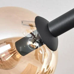 hofstein Chehalis Plafonnier, Boule lumineuse Ambre, Clair, Fumé, 8 lumières