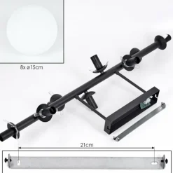 hofstein Chehalis Plafonnier, Boule lumineuse Blanc, 8 lumières