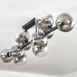 hofstein Chehalis Plafonnier, Boule lumineuse Clair, Fumé, 10 lumières