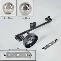 hofstein Chehalis Plafonnier, Boule lumineuse Fumé, 3 lumières