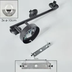 hofstein Chehalis Plafonnier, Boule lumineuse Clair, Fumé, 3 lumières