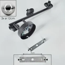 hofstein Chehalis Plafonnier, Boule lumineuse Clair, Fumé, 3 lumières