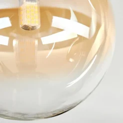 hofstein Chehalis Plafonnier, Boule lumineuse Ambre, Clair, 3 lumières