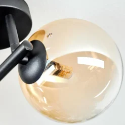 hofstein Chehalis Plafonnier, Boule lumineuse Ambre, Clair, 3 lumières
