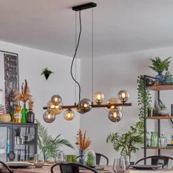 hofstein Chehalis Suspension, Boule lumineuse, Suspension Ambre, Fumé, 10 lumières