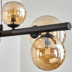 hofstein Chehalis Suspension, Boule lumineuse, Suspension Ambre, 8 lumières