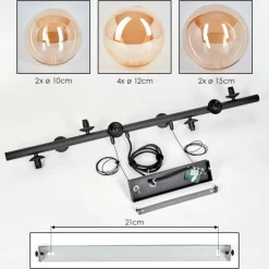 hofstein Chehalis Suspension, Boule lumineuse, Suspension Ambre, 8 lumières