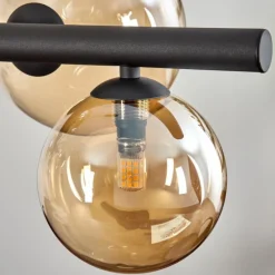 hofstein Chehalis Suspension, Boule lumineuse, Suspension Ambre, 8 lumières