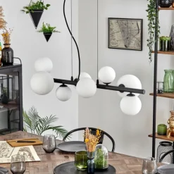 hofstein Chehalis Suspension, Boule lumineuse, Suspension Blanc, 8 lumières