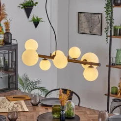 hofstein Chehalis Suspension, Boule lumineuse, Suspension Blanc, 8 lumières