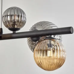 hofstein Chehalis Suspension, Boule lumineuse, Suspension Ambre, Fumé, 8 lumières