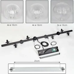 hofstein Chehalis Suspension, Boule lumineuse, Suspension Clair, 10 lumières