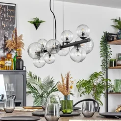 hofstein Chehalis Suspension, Boule lumineuse, Suspension Clair, 10 lumières