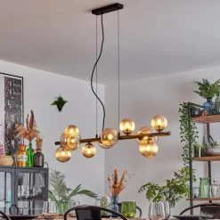 hofstein Chehalis Suspension, Boule lumineuse, Suspension Ambre, 10 lumières