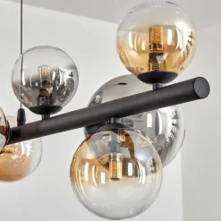hofstein Chehalis Suspension, Boule lumineuse, Suspension Ambre, Clair, Fumé, 10 lumières