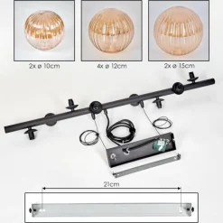 hofstein Chehalis Suspension, Boule lumineuse, Suspension Ambre, 8 lumières
