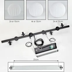 Lampes Vintages & Rétros-hofstein Chehalis Suspension, Boule lumineuse, Suspension Blanc, 8 lumières