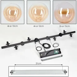 hofstein Chehalis Suspension, Boule lumineuse, Suspension Ambre, Clair, 10 lumières