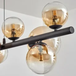 hofstein Chehalis Suspension, Boule lumineuse, Suspension Ambre, Clair, 10 lumières