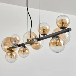 hofstein Chehalis Suspension, Boule lumineuse, Suspension Ambre, Clair, 10 lumières