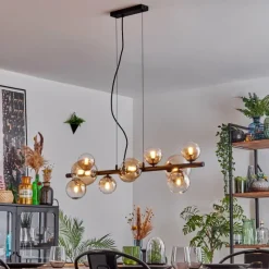 hofstein Chehalis Suspension, Boule lumineuse, Suspension Ambre, Clair, 10 lumières