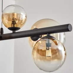 hofstein Chehalis Suspension, Boule lumineuse, Suspension Ambre, Clair, 8 lumières