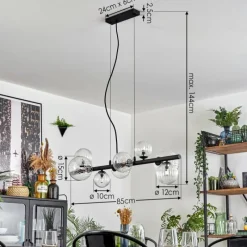 hofstein Chehalis Suspension, Boule lumineuse, Suspension Clair, 8 lumières