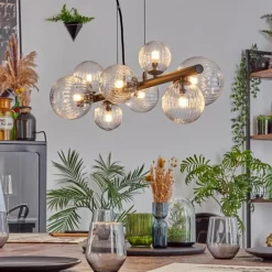 hofstein Chehalis Suspension, Boule lumineuse, Suspension Clair, 8 lumières