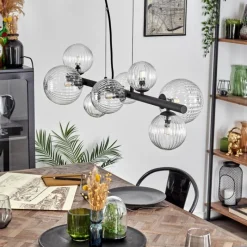 hofstein Chehalis Suspension, Boule lumineuse, Suspension Clair, 8 lumières