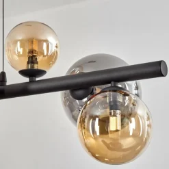 hofstein Chehalis Suspension, Boule lumineuse, Suspension Ambre, Fumé, 8 lumières