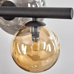 hofstein Chehalis Suspension, Boule lumineuse, Suspension Ambre, Fumé, 8 lumières