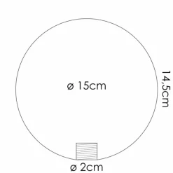 hofstein Chehalis Verre de rechange 15 cm Blanc