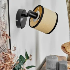 hofstein Chellas Applique murale Noir, 1 lumière