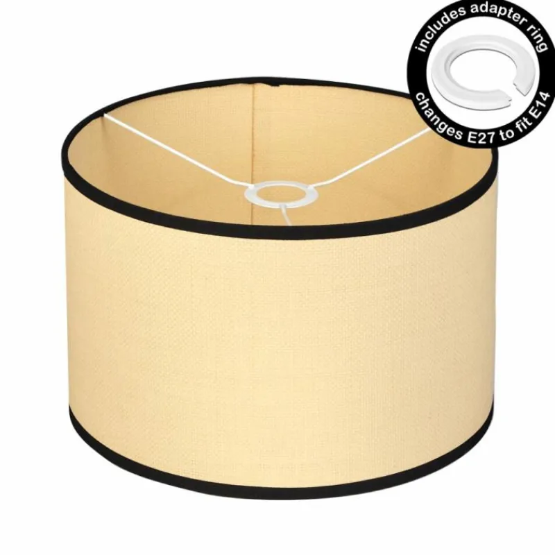 Lampes En Tissu-hofstein Chellas beige, Écru, Noir