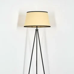 Luminaires Scandinaves-hofstein Chellas Lampadaire beige, Noir, 1 lumière