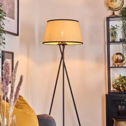 Luminaires Scandinaves-hofstein Chellas Lampadaire beige, Noir, 1 lumière