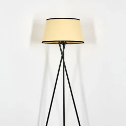 Luminaires Scandinaves-hofstein Chellas Lampadaire beige, Noir, 1 lumière